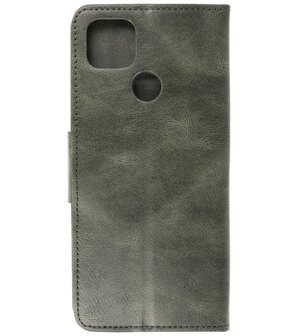 Portemonnee Wallet Case Hoesje voor Motorola Moto G9 Power (2020) - Donker Groen