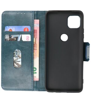 Portemonnee Wallet Case Hoesje voor Motorola Moto G 5G - Blauw