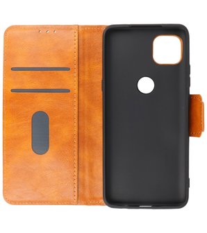 Portemonnee Wallet Case Hoesje voor Motorola Moto G 5G - Bruin