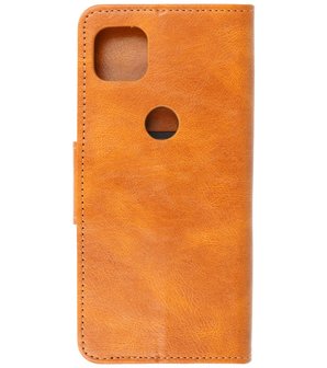 Portemonnee Wallet Case Hoesje voor Motorola Moto G 5G - Bruin