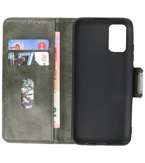 Portemonnee Wallet Case Hoesje voor Samsung Galaxy A02s / A03s - Donker Groen