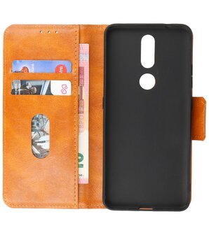 Portemonnee Wallet Case Hoesje voor Nokia 2.4 - Bruin