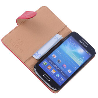 Bestcases Vintage Rood Book Cover Hoesje voor Samsung Galaxy S4 Mini i9190
