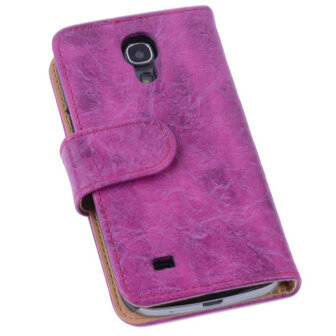 Bestcases Vintage Pink Book Cover Hoesje voor Samsung Galaxy S4 Mini i9190