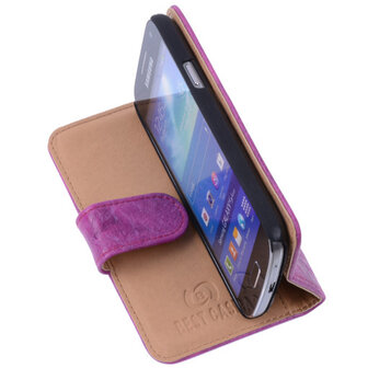 Bestcases Vintage Pink Book Cover Hoesje voor Samsung Galaxy S4 Mini i9190