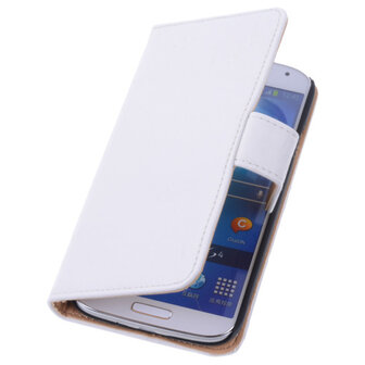 Bestcases Vintage Creme Book Cover Hoesje voor Samsung Galaxy S4 i9500