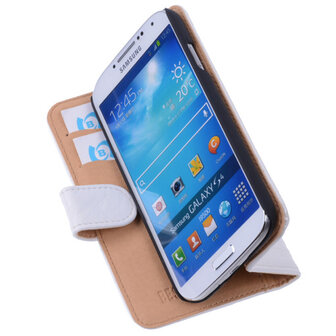 Bestcases Vintage Creme Book Cover Hoesje voor Samsung Galaxy S4 i9500