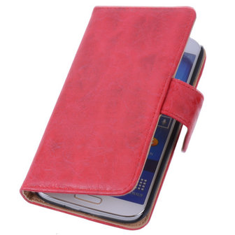 Bestcases Vintage Rood Book Cover Hoesje voor Samsung Galaxy S4 i9500