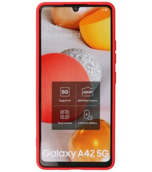 2.0mm Dikke Fashion Backcover Telefoonhoesje voor Samsung Galaxy A42 5G - Rood