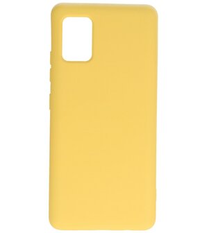 2.0mm Dikke Fashion Backcover Telefoonhoesje voor Samsung Galaxy A51 5G - Geel