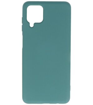 2.0mm Dikke Fashion Backcover Telefoonhoesje voor Samsung Galaxy A12 - Donker Groen