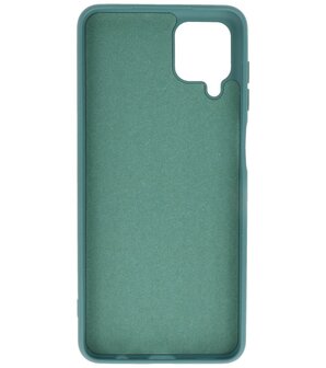 2.0mm Dikke Fashion Backcover Telefoonhoesje voor Samsung Galaxy A12 - Donker Groen