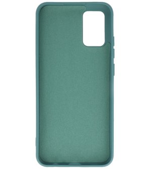 2.0mm Dikke Fashion Backcover Telefoonhoesje voor Samsung Galaxy A02s - Donker Groen