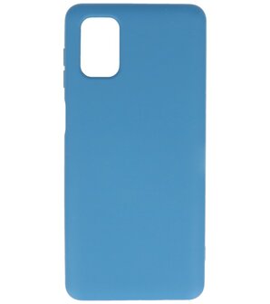 2.0mm Dikke Fashion Backcover Telefoonhoesje voor Samsung Galaxy M51 - Navy