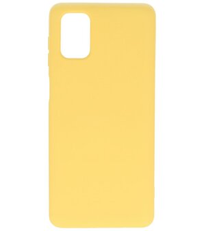 2.0mm Dikke Fashion Backcover Telefoonhoesje voor Samsung Galaxy M51 - Geel