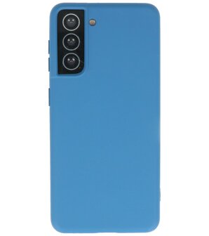 2.0mm Dikke Fashion Backcover Telefoonhoesje voor Samsung Galaxy S21 - Navy