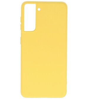 2.0mm Dikke Fashion Backcover Telefoonhoesje voor Samsung Galaxy S21 - Geel