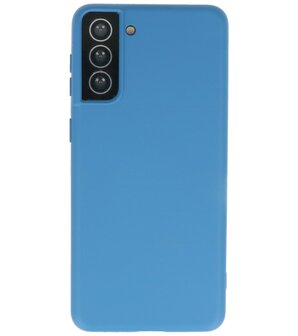 2.0mm Dikke Fashion Backcover Telefoonhoesje voor Samsung Galaxy S21 Plus - Navy