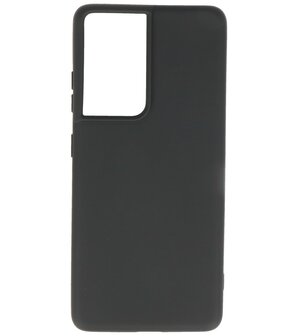 2.0mm Dikke Fashion Backcover Telefoonhoesje voor Samsung Galaxy S21 Ultra - Zwart