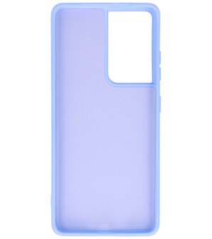 2.0mm Dikke Fashion Backcover Telefoonhoesje voor Samsung Galaxy S21 Ultra - Paars