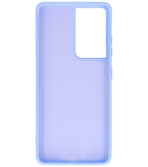2.0mm Dikke Fashion Backcover Telefoonhoesje voor Samsung Galaxy S21 Ultra - Paars