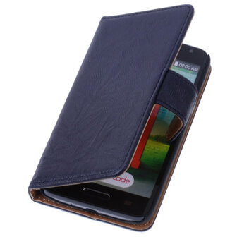 BestCases Navy Blue Luxe Echt Lederen Booktype Hoesje voor LG L70