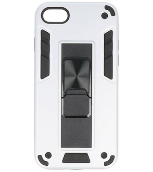 Tough Armor Hardcase Met Standfunctie Hoesje voor iPhone SE 2020 - Zilver