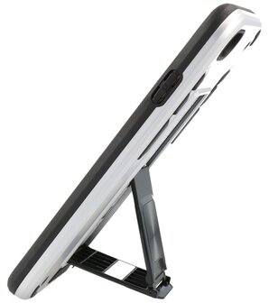 Tough Armor Hardcase Met Standfunctie Hoesje voor iPhone SE 2020 - Zilver
