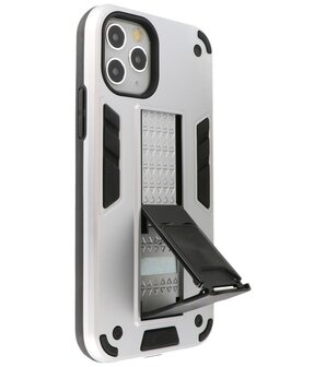 Tough Armor Hardcase Met Standfunctie Hoesje voor iPhone 11 Pro - Zilver