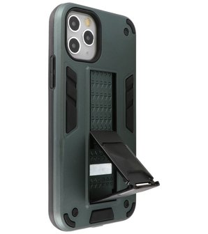 Tough Armor Hardcase Met Standfunctie Hoesje voor iPhone 11 Pro - Donker Groen