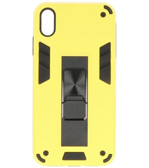 Tough Armor Hardcase Met Standfunctie Hoesje voor iPhone Xs - Geel