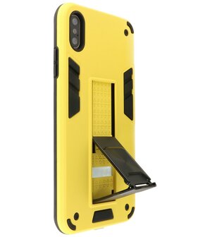 Tough Armor Hardcase Met Standfunctie Hoesje voor iPhone Xs - Geel