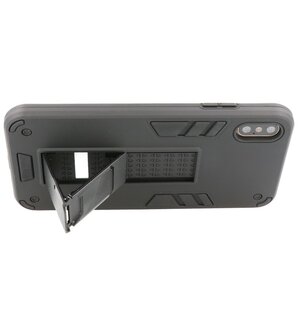 Tough Armor Hardcase Met Standfunctie Hoesje voor iPhone Xs Max - Zwart
