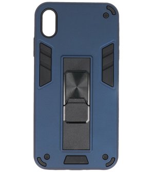 Tough Armor Hardcase Met Standfunctie Hoesje voor iPhone Xs Max - Navy