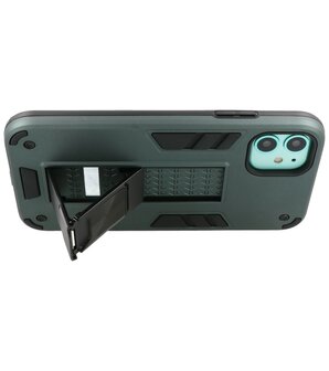Tough Armor Hardcase Met Standfunctie Hoesje voor iPhone 11 - Donker Groen