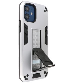 Tough Armor Hardcase Met Standfunctie Hoesje voor iPhone 12 Mini - Zilver