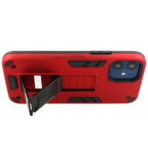 Tough Armor Hardcase Met Standfunctie Hoesje voor iPhone 12 Mini - Rood