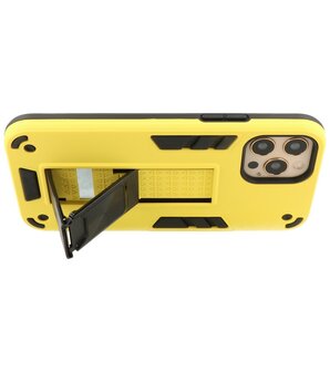 Tough Armor Hardcase Met Standfunctie Hoesje voor iPhone 12 - 12 Pro - Geel