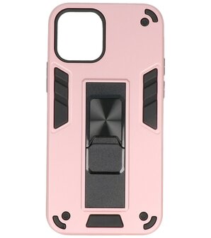 Tough Armor Hardcase Met Standfunctie Hoesje voor iPhone 12 - 12 Pro - Roze