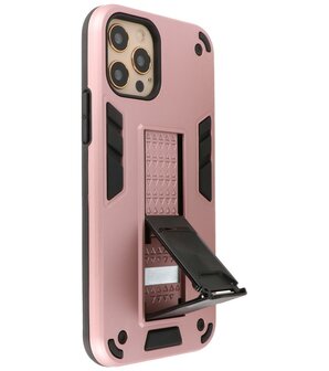 Tough Armor Hardcase Met Standfunctie Hoesje voor iPhone 12 - 12 Pro - Roze