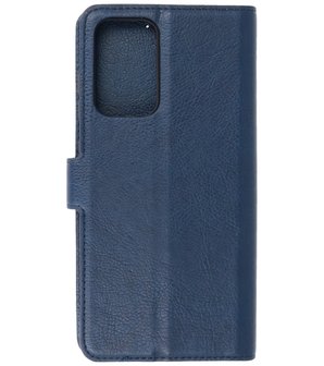 Book Case Pasjeshouder Telefoonhoesje voor Samsung Galaxy A72 / A72&nbsp;5G - Navy