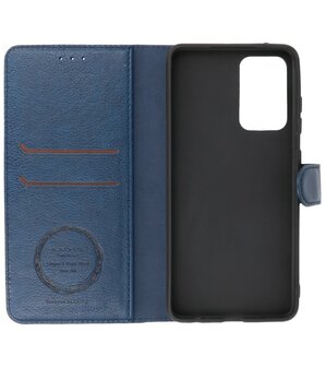 Book Case Pasjeshouder Telefoonhoesje voor Samsung Galaxy A72 / A72&nbsp;5G - Navy