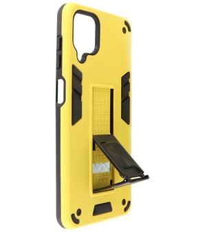 Tough Armor Hardcase Met Standfunctie Hoesje voor Samsung Galaxy A12 - Geel