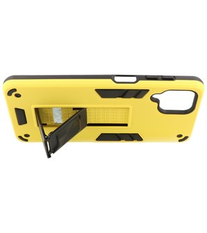 Tough Armor Hardcase Met Standfunctie Hoesje voor Samsung Galaxy A12 - Geel