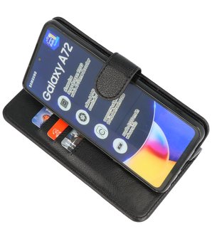 Booktype Wallet Case Telefoonhoesje voor Samsung Galaxy A72 5G - Zwart