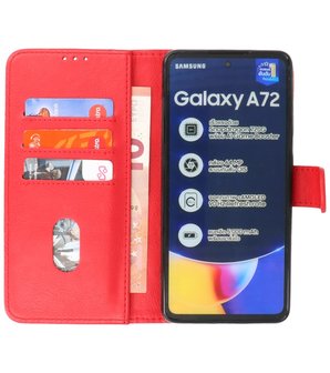 Booktype Wallet Case Telefoonhoesje voor Samsung Galaxy A72 5G - Rood