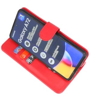 Booktype Wallet Case Telefoonhoesje voor Samsung Galaxy A72 5G - Rood