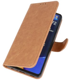 Booktype Wallet Case Telefoonhoesje voor Samsung Galaxy A72 5G - Bruin