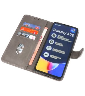 Booktype Wallet Case Telefoonhoesje voor Samsung Galaxy A72 5G - Grijs