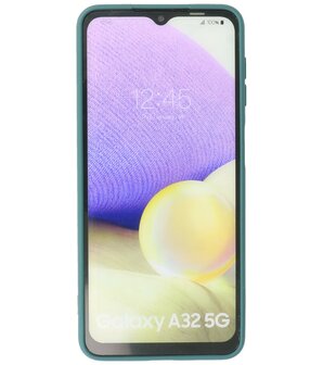 2.0mm Dikke Fashion Backcover Telefoonhoesje voor Samsung Galaxy A32 5G - Donker Groen